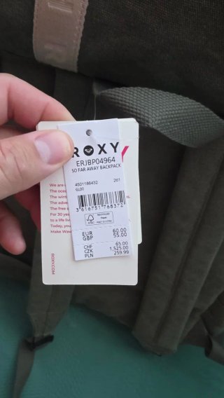 Mochila Roxy 15L Tela Verde/Beige