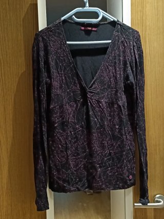 Camiseta manga larga estampada