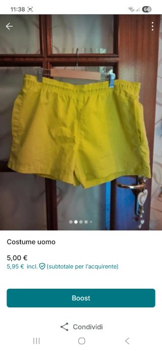 Costumi uomo neri, rossi e gialli