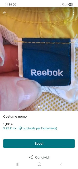 Costumi uomo neri, rossi e gialli