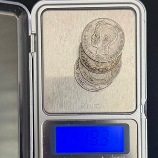 Lote 4 Monedas Plata 1 Peseta 1901 Alfonso XIII