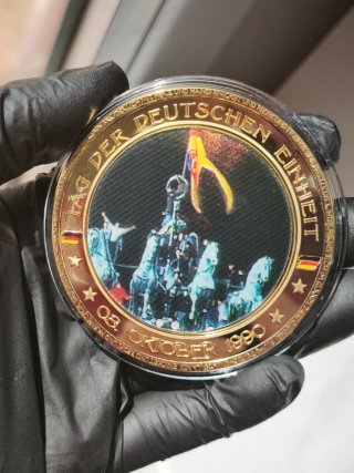 Medaglia Olografa Riunificazione Tedesca 3 Ott 19