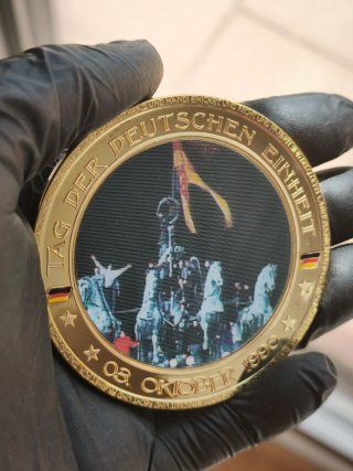 Medaglia Olografa Riunificazione Tedesca 3 Ott 19