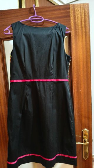 Vestido NIZA Talla M Negro Multicolor