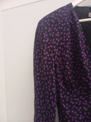 Vestido largo Zara estampado lunares morado
