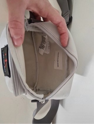 Borsa tracolla Calvin Klein stoffa grigia