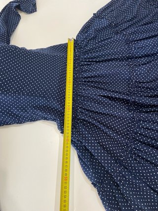 99.-Vestido Flamenca Rociera Lunares Azul