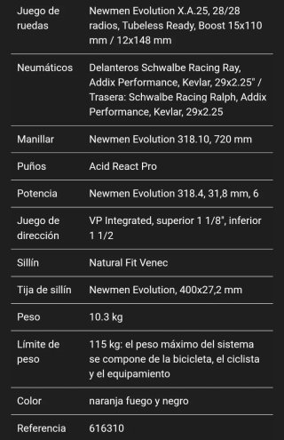 Bicicleta Cube Reaction C:62 Race MTB XXL