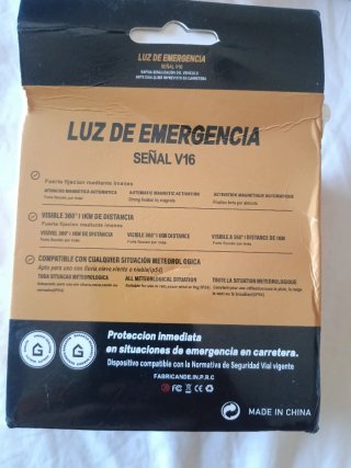 Luz de Emergencia Señal V16