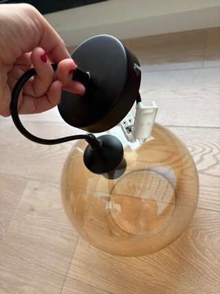 Lámpara colgante Ikea cristal ámbar