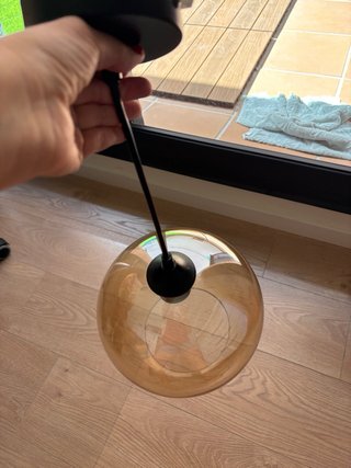 Lámpara colgante Ikea cristal ámbar