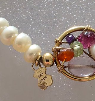 Pulsera TOUS Perlas y Oro 18kt con Gemas
