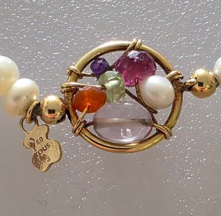 Pulsera TOUS Perlas y Oro 18kt con Gemas