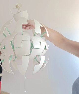 Lámpara Techo IKEA Flor Blanca
