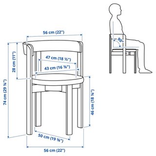 Silla STOCKHOLM Ikea Madera y Cuero x2. En caja.