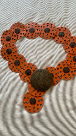Cinturón vintage  naranja mujer Talla L