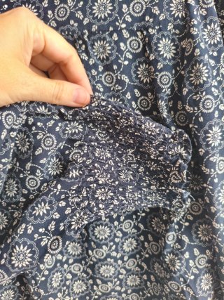 Blusa estampada mangas abullonadas