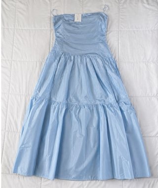Vestido largo azul elegante