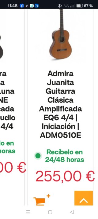 Guitarra Admira Rosario Amplificada