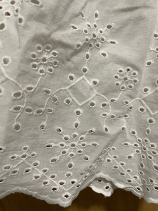 Blusa blanca bordado inglés