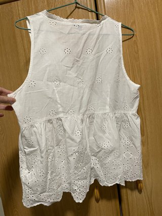 Blusa blanca bordado inglés