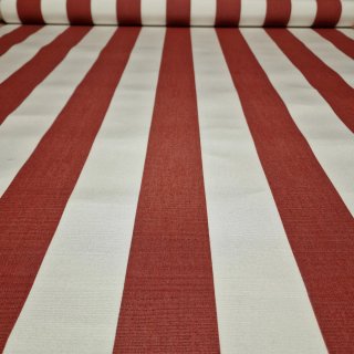 Tela per tende a righe rosse e bianche