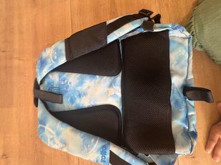 Mochila escolar TOTO azul acuática y porta lapices