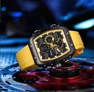 Reloj SRAEL Deportivo Negro y Dorado
