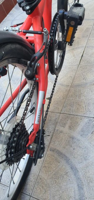 Bicicleta Plegable Roja B'Twin