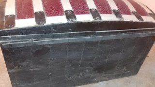 Baúl Antiguo Viaje Vintage Madera Metal
