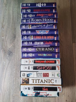 Lote Películas VHS: Top Gun, Titanic, Ghost...
