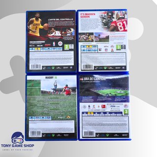 Lotto 4 Giochi PS4: NBA, FIFA, Madden, Rugby