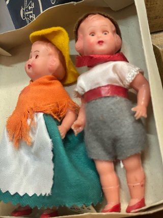 Coppia di Bambole Italiane Vintage in Scatola Originale