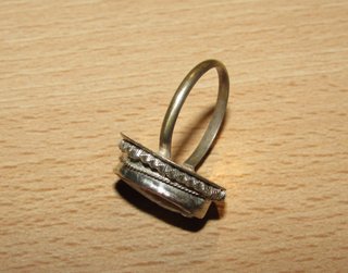 Anillo antiguo vintage camafeo nácar plata ag 800