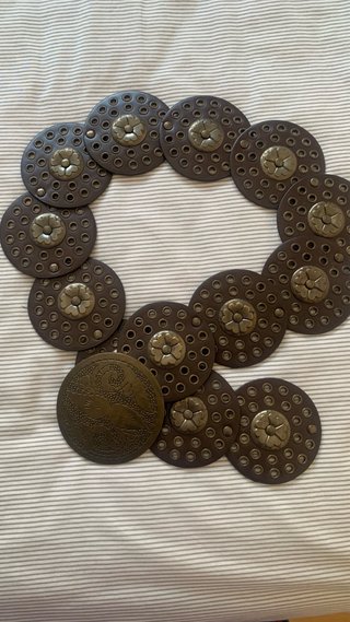 2 Cinturones Vintage Marrón y Naranja