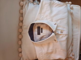 Camisa blanca hombre manga larga Talla M