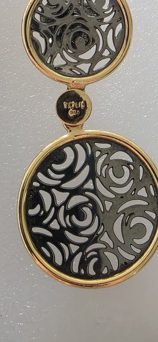Pendientes Largos TOUS Rosaleda Plata Vermeil