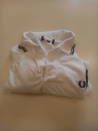Polo bianca Fred Perry manica corta