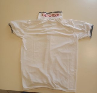 Polo bianca Fred Perry manica corta