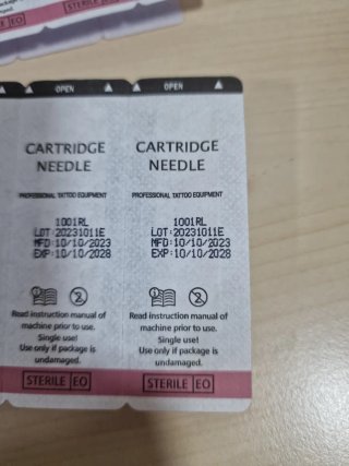Cartuchos Agujas Tatuaje Mona 1001RL 20Uds