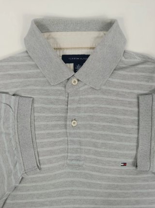 Polo Tommy Hilfiger Gris Rayas Talla M