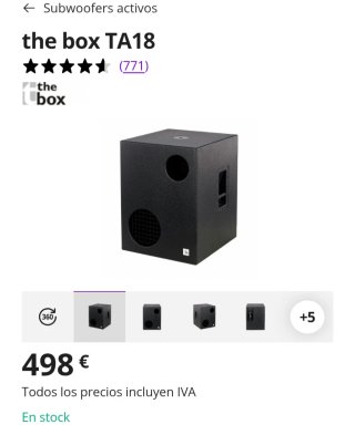 Pareja Subgraves 18 y Altavoces 15 THE BOX