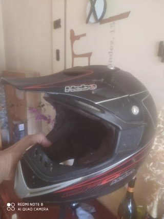 Casco Super Cross Negro y Rojo
