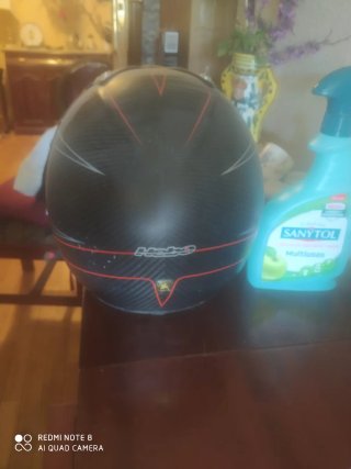 Casco Super Cross Negro y Rojo
