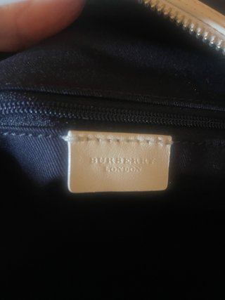 Bolso Burberry Blanco y Azul Marino