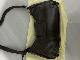 Bolso Hombro Vintage Marrón Chocolate