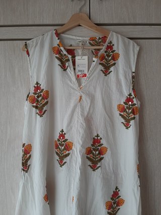 Vestido largo boho con flores Natura