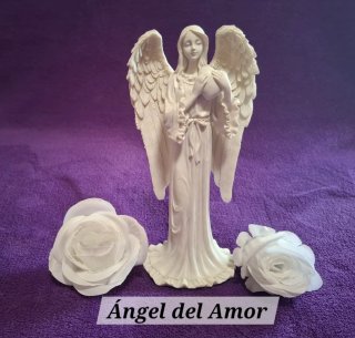 Set di 6 figure di angeli in resina