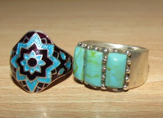 Par anillos plata 925 bereber y navajo amerindio