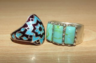 Par anillos plata 925 bereber y navajo amerindio